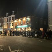People queuing for the Park and Ride services in Winchester