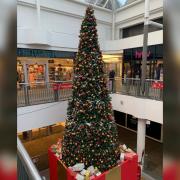 Giant Christmas tree goes up inside The Brooks Shopping Centre