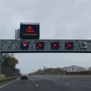 The lane closures on the M27 as a result of the accident