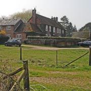 Moorcourt farmhouse in 2011. It was one of the larger farms owned by Broadlands