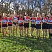 The Winchester Running Club women's team and their coaches, including senior winner Helen Hall (486) and over-45 champion Tamsin Anderson (481)