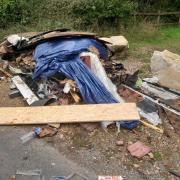 Fly-tipping in Embley Wood Lane