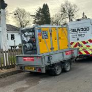 Southern Water bringing machines to Chilbolton Cow Common as part of pumping water into River Test