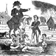 Illustration from The Life and History of Swing The Kent Rick-burner, and 1830 pamphlet highlighting the plight of the rural poor