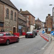 Lane closure in place on St George's Street due to new Openreach work
