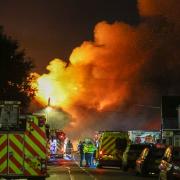 More than 60 firefighters tackled the blaze