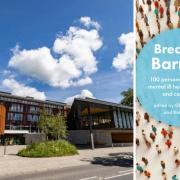 Left: the University of Winchester's West Down Centre. Right: The cover of Breaking Barriers