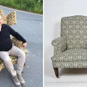 Andrew Blackall and  a William & Mary influenced armchair chair (19th Century) by Trollope & Son