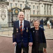 Robert and Audrey Bone at Buckingham Palace