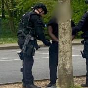 Armed Police at Winchester Services