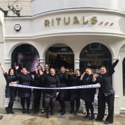 Rituals staff outside the newly opened shop