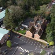 PSC - drone image of John Sheilds, Varley and Varley Theatre, and Wyke Lodge - April 2024
