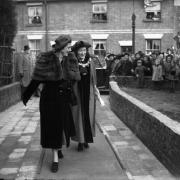 Duchess of Kent visiting Winchester YWCA with the mayor, 1949