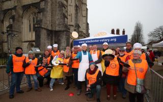 Winchester Rotary's pancake day race 2023