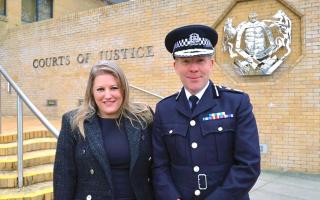 PCC Donna Jones and Chief Constable Scott Chilton.