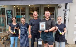 Dish Deli and Kitchen, from left: Isabel Abreu, Sam Sherfield, Michael Hedges (owner), Cameron MacDonald and Eden Stratton
