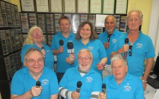 Ofcom award licence - Winchester Radio team with mics in 2016