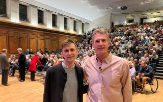 Richard North and Dan Snow: Hampshire History Trust held an evening with Dan Snow at Winchester College