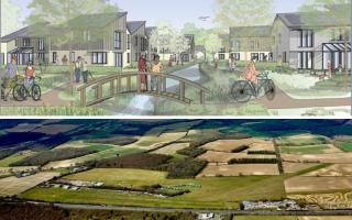 Above: Plans for Micheldever new town. Below: Popham airfield