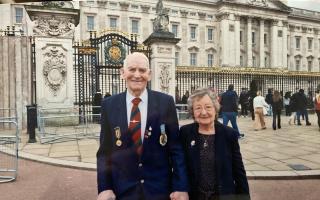 Robert and Audrey Bone at Buckingham Palace