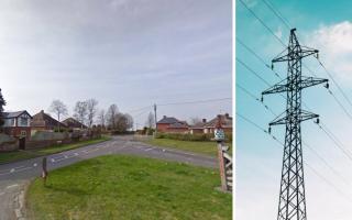 Left: Broughton. Right: a power line