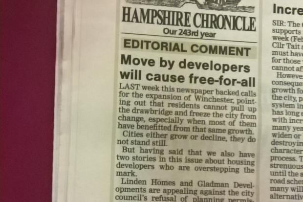 CHRONICLE COMMENT: Move by developers could cause free-for-all