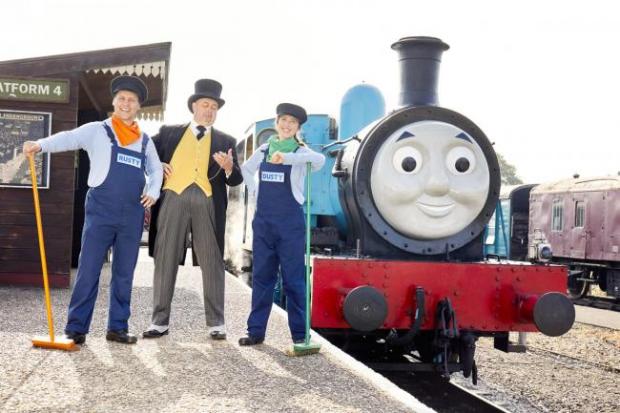 The Fat Controller at the Thomas the Tank themed events on the Watercress Line